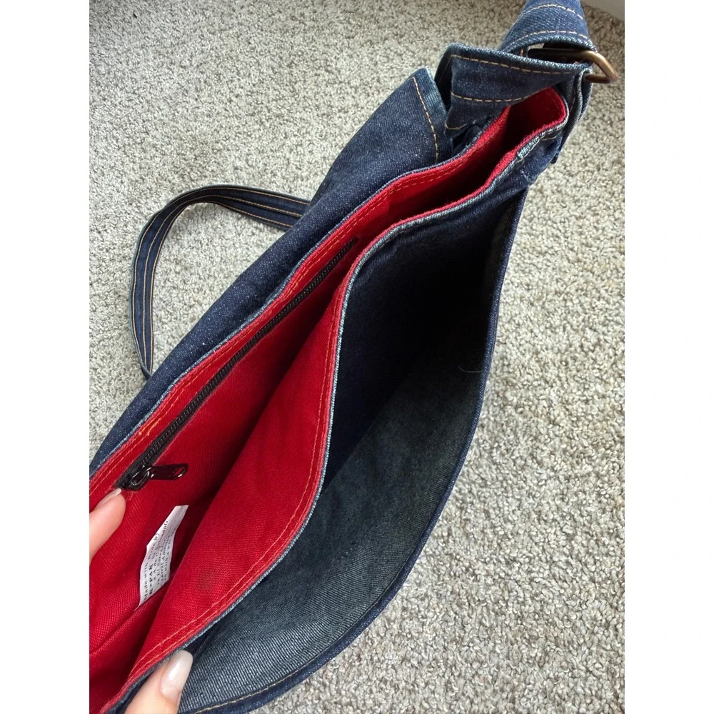 Vintage Levi's‎ x Yak Pak Denim Messenger Bag Red Tab Y2K Crossbody unisex - Picture 7 of 10